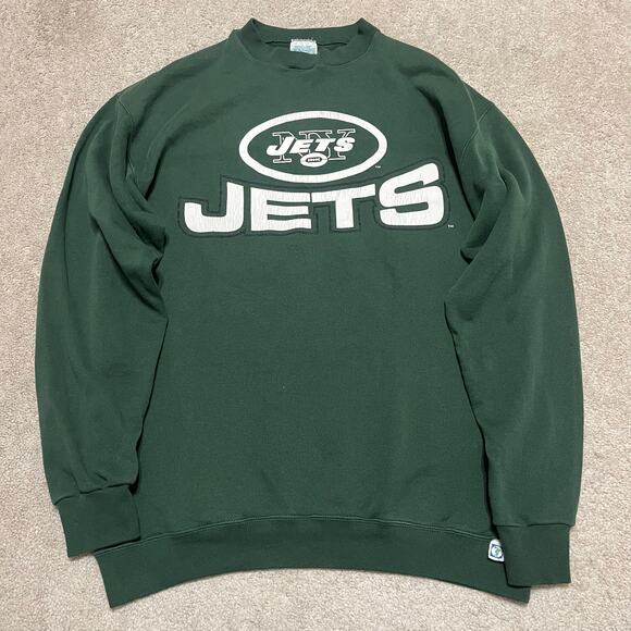 Vintage New York Jets NFL Green Graphic Crewneck  Large - Picture 1 of 6